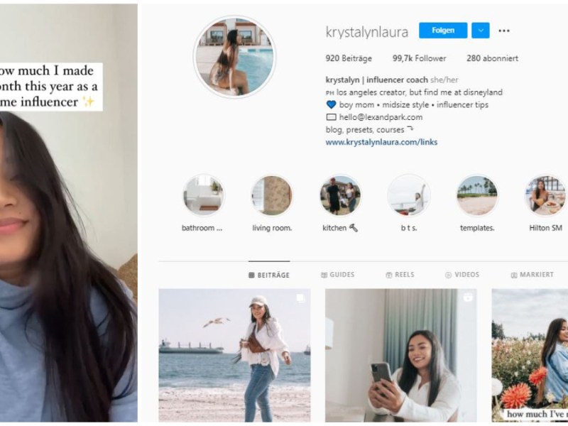 Krystalyn gibt Tipps, wie man mit Social Media Geld verdienen kann.