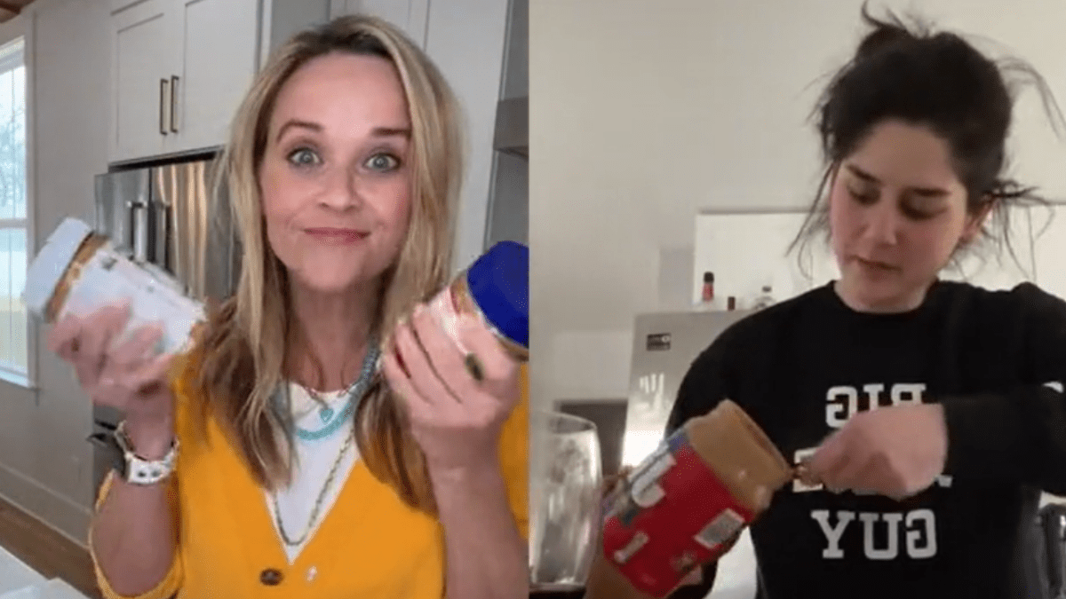 Reese Witherspoon und Elyse Myers: TikTok-Rezept für Peanutbutter Toast