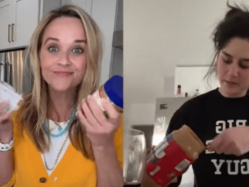 Reese Witherspoon und Elyse Myers: TikTok-Rezept für Peanutbutter Toast