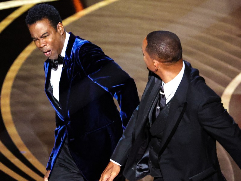 Chris Rock und Will Smith auf der Oscar-Bühne, 2022.