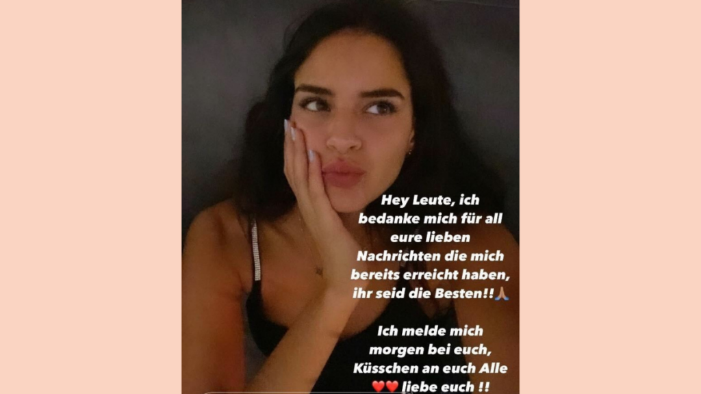 GNTM-Juliana bedankt sich bei ihren Fans auf Instagram