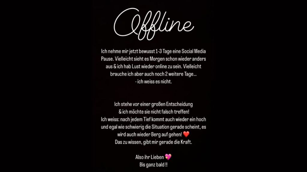 Anne Wünsche geht offline