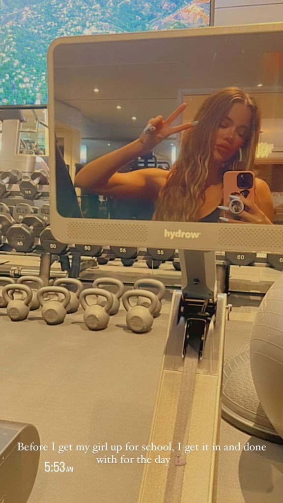 Khloé Kardashian: Selfie beim Sport um 5 Uhr morgens